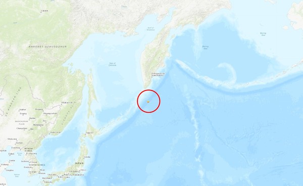 ▲▼千島群島發生規模7.8地震。（圖／翻攝自USGS）