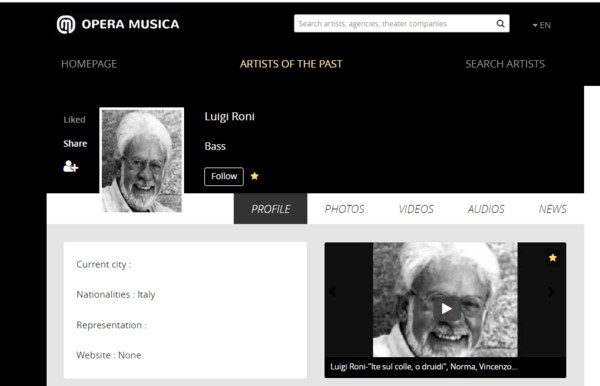 ▲義大利男低音Luigi Roni感染新冠肺炎去世。（圖／翻攝自Operamusica官網）