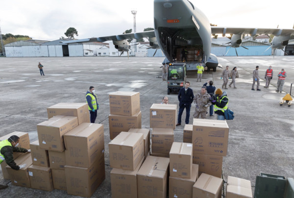 ▲▼西班牙軍方派A400M赴上海　載運各項醫療物資「航程預估33小時」。（圖／翻攝西班牙空軍）