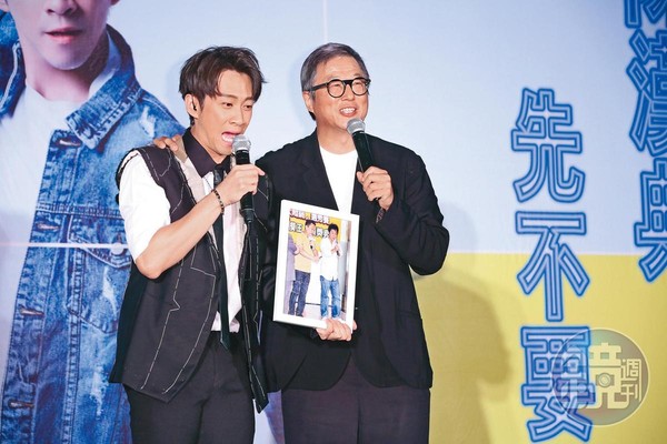 	陳漢典（左）積極轉型，不只拍戲還發行個人EP〈先不要〉。右為王偉忠。