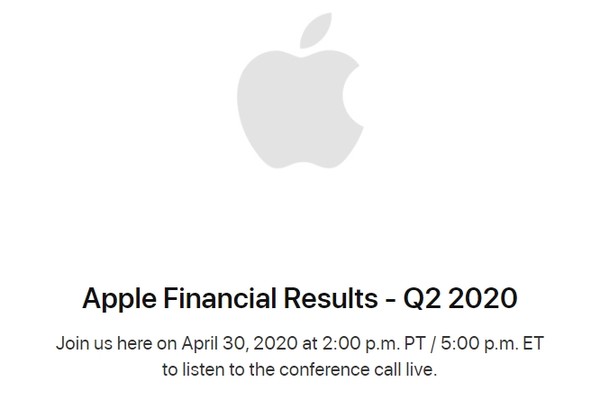 ▲▼蘋果將於4月30日發布2020會計年度第2季財報。（圖／取自蘋果）