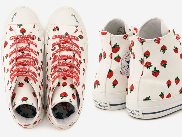 ▲Converse X Muveil草莓鞋。（圖／翻攝Converse Tokyo官網）