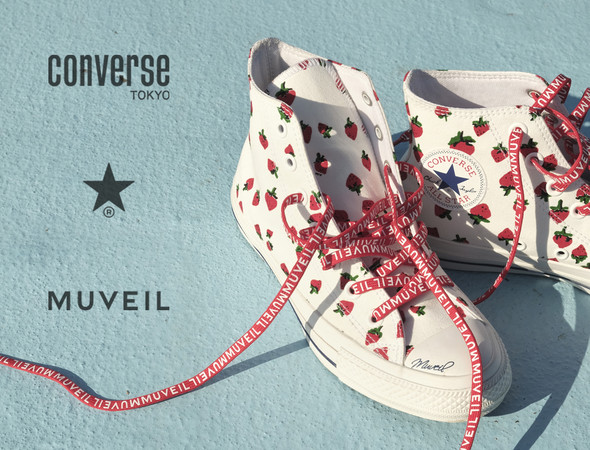 ▲Converse X Muveil草莓鞋。（圖／翻攝Converse Tokyo官網）
