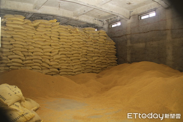 ▲蔡英文視察新港公糧倉：糧食存量無虞請國人不用擔心        。（圖／記者翁伊森翻攝）