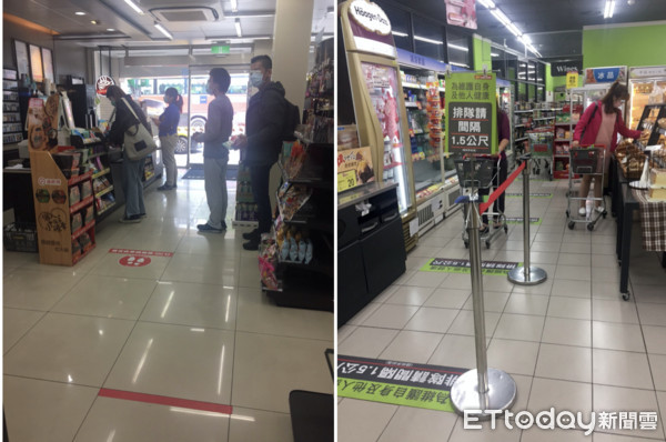 維持社交距離的好幫手！店家導入「排隊神器」　拉開人潮引進錢潮       。（圖／記者廖明慧攝）