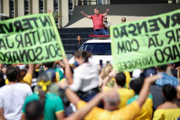 ▲巴西,總統,波索納洛,Jair Bolsonaro,示威,反禁足。（圖／路透）