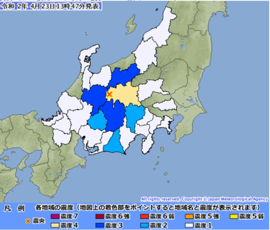 快訊 長野縣中部日本時間13 44發生淺層地震最大震度4規模5 5 Ettoday國際新聞 Ettoday新聞雲