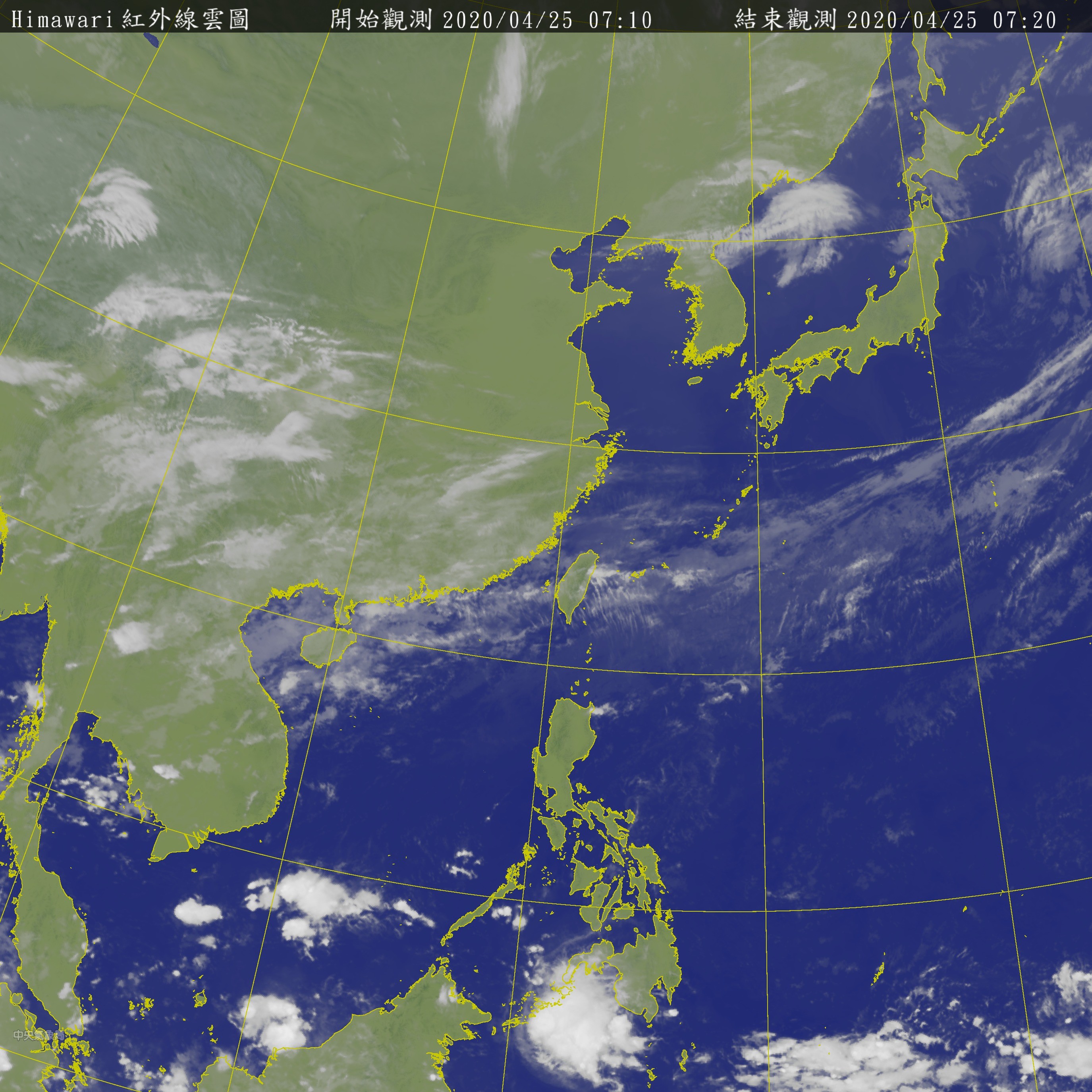 ▲▼4月25日天氣。（圖／中央氣象局）