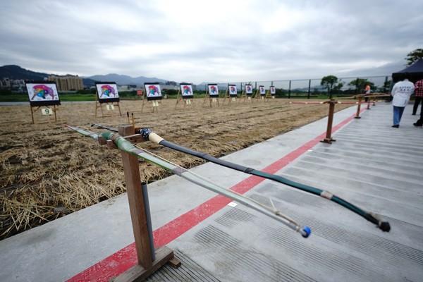 ▲「樹林鹿角溪原住民主題部落公園」周邊傳統射箭場完工。（圖／新北市高管處提供）