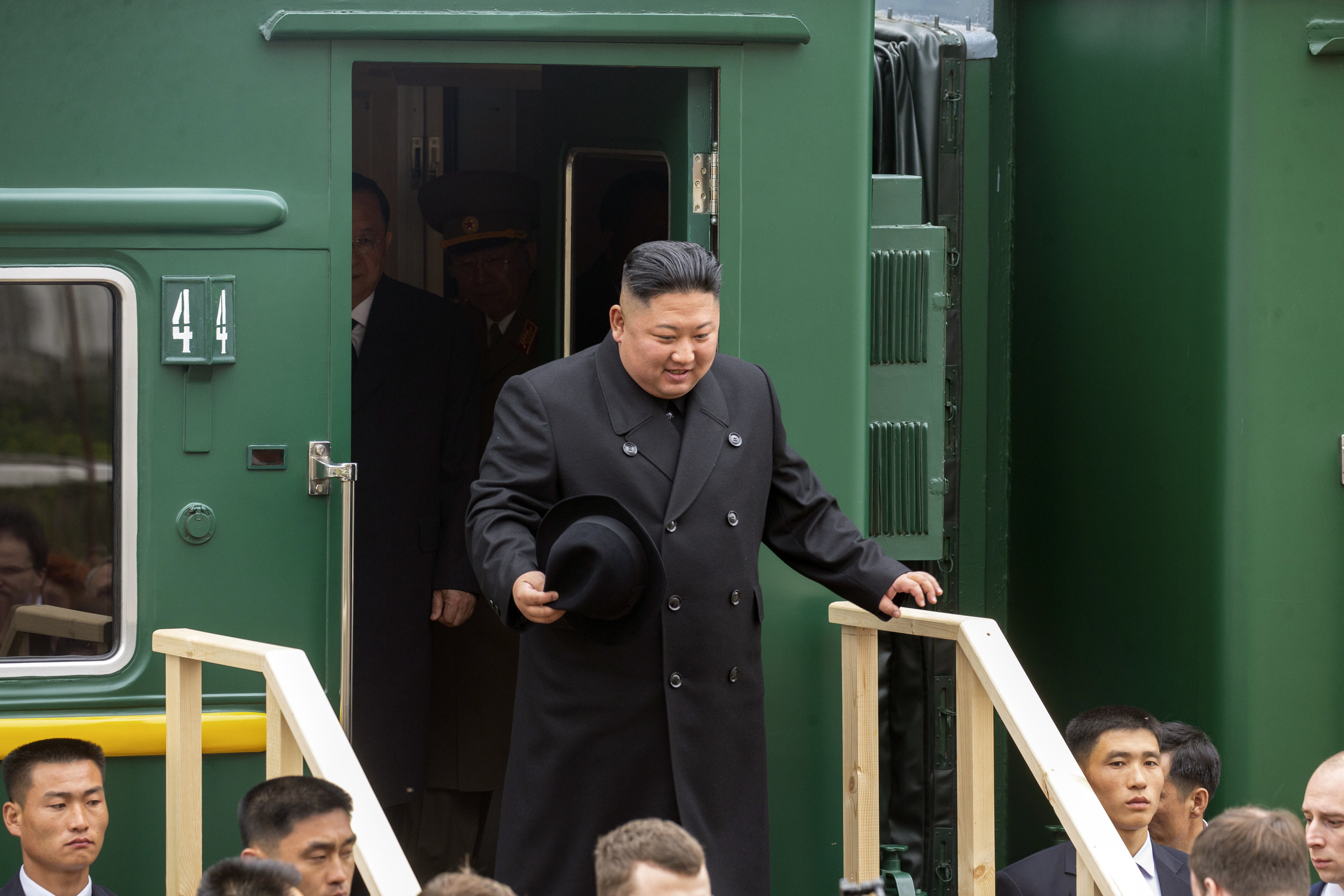 ▲▼北韓領導人金正恩的綠皮火車。（圖／達志影像／美聯社）