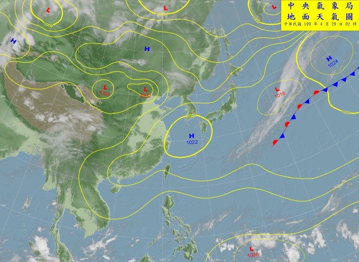 天氣圖。（圖／氣象局）