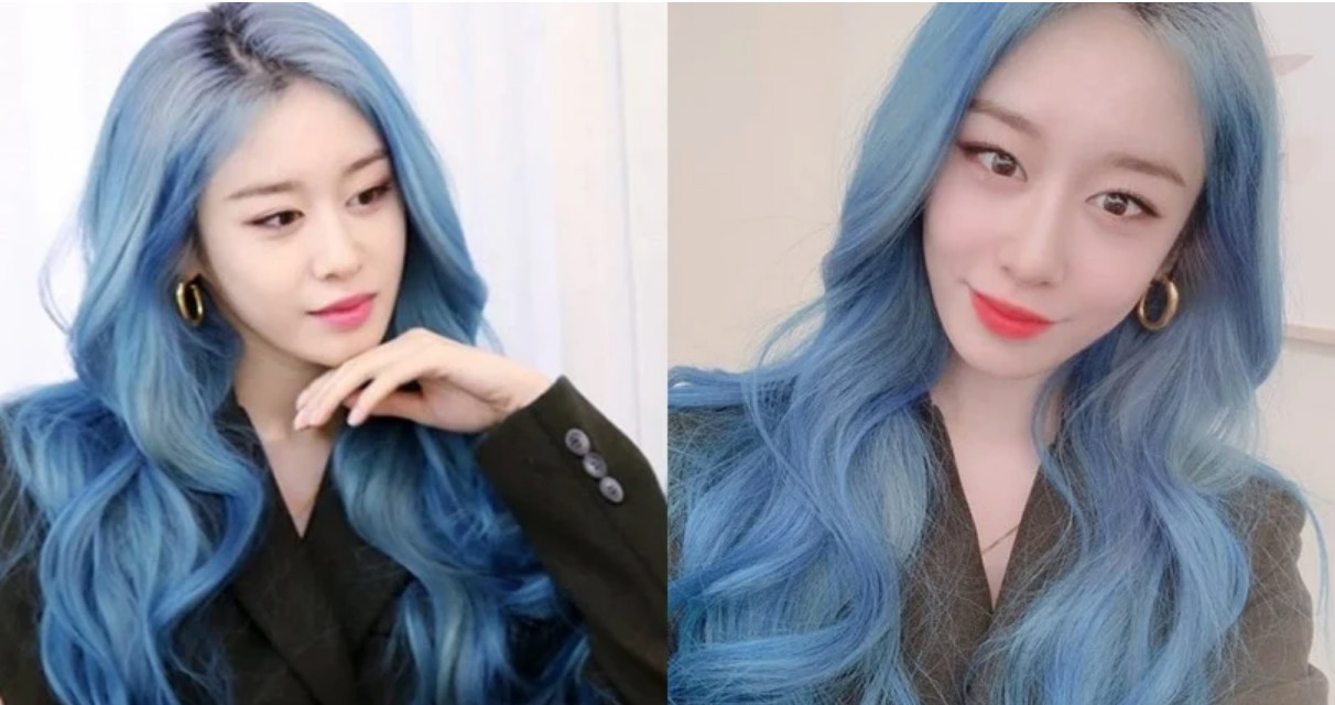 ▲ 韓星經典藍髮色。（圖／美人圈）