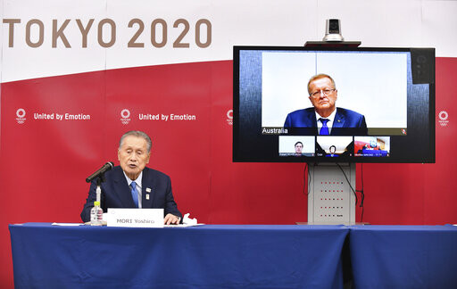 ▲▼     國際奧會委員科茨（John Coates ）與東京奧運籌委會視訊會議        。（圖／達志影像／美聯社）
