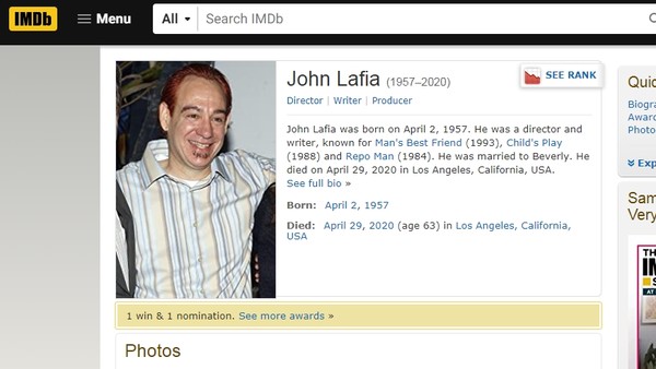 ▲約翰拉菲亞（John Lafia）自殺身亡。（圖／翻攝自IMDB）