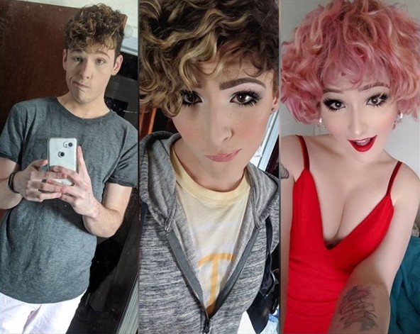 ▲▼22歲跨性別者接受「激素替代療法」。（圖／翻攝自Instagram／tayloraves）