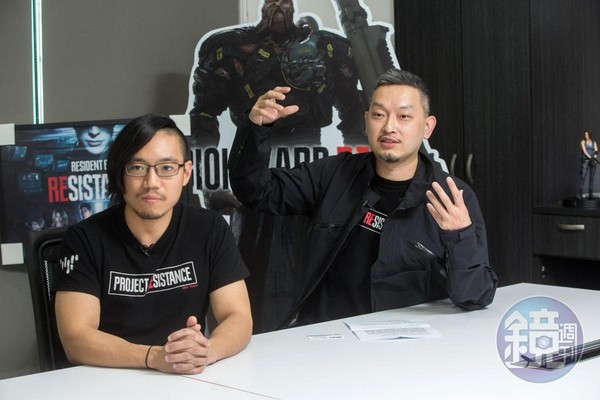楊承圃（左）與李健源（右），分別負責這次《惡靈古堡 反抗》的遊戲總監與製作人工作。