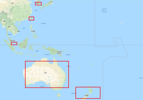 ▲▼紐西蘭提議「台韓星紐澳隔離圈」。（圖／翻攝自Google地圖）