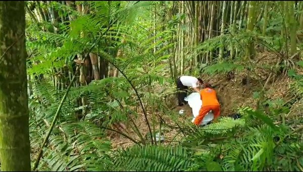 ▲失親陳姓老翁被發現身亡住家附近竹林邊坡。（圖／讀者提供） 