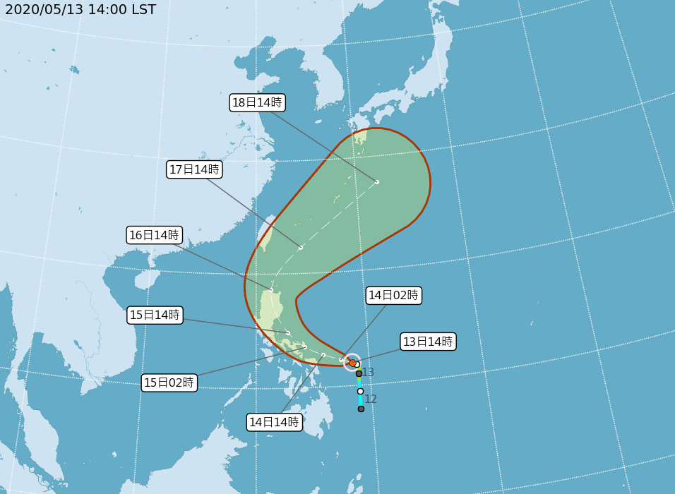 ▲▼黃蜂颱風。（圖／中央氣象局）