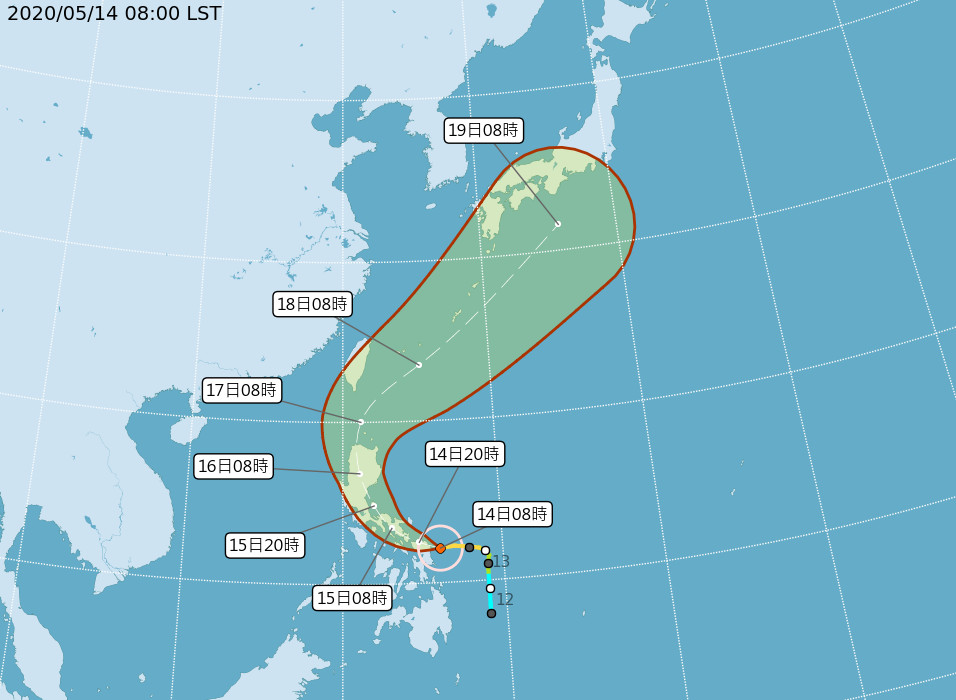 ▲▼黃蜂颱風。（圖／中央氣象局）