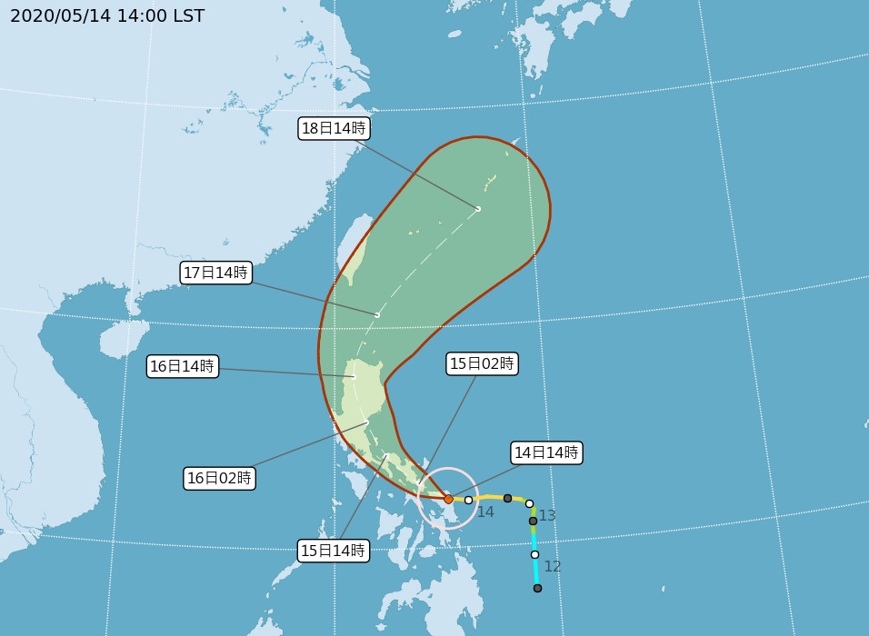 ▲▼黃蜂颱風。（圖／中央氣象局）