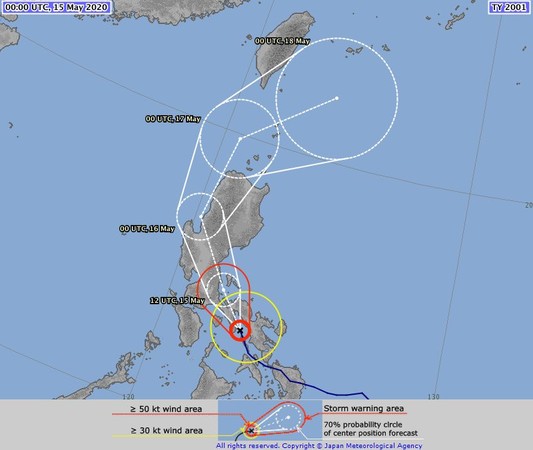 ▲▼菲律賓15日對黃蜂颱風動線預測。（圖／翻攝自臉書Pacific Typhoon Season）