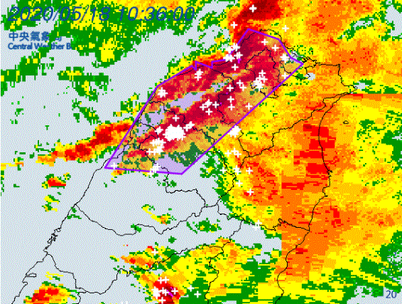 ▲▼大雷雨即時訊息。（圖／中央氣象局）