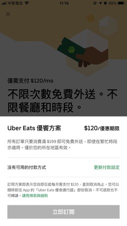 ▲▼高嘉瑜提及，Uber eat的app陷阱讓很多消費者莫名被扣款120元/月，甚至若不主動取消就會自動續約。（圖／高嘉瑜辦公室提供）