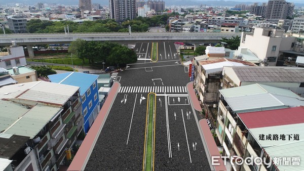 ▲▼東區建成路地下道填平工程動土。（圖／台中市政府提供）