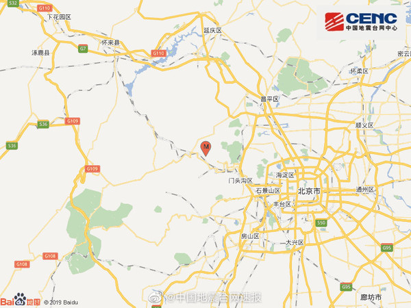 ▲▼北京地震。（圖／翻攝自中國地震台網）