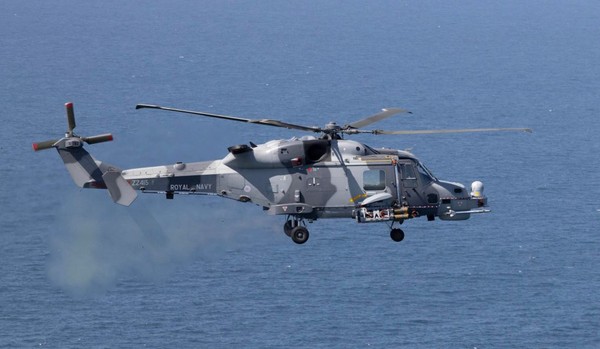 ▲▼Mk2野貓直升機試射岩燕飛彈。（圖／翻攝自英國皇家海軍官網）