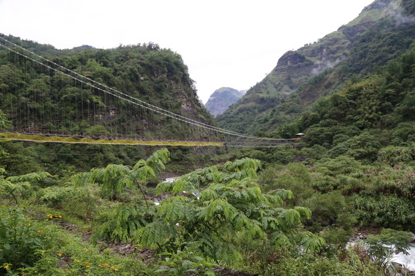 ▲翁章梁關心「觀光軸線」整備 ，視察阿里山缺區到道路及達娜伊谷。（圖／嘉義縣政府提供）