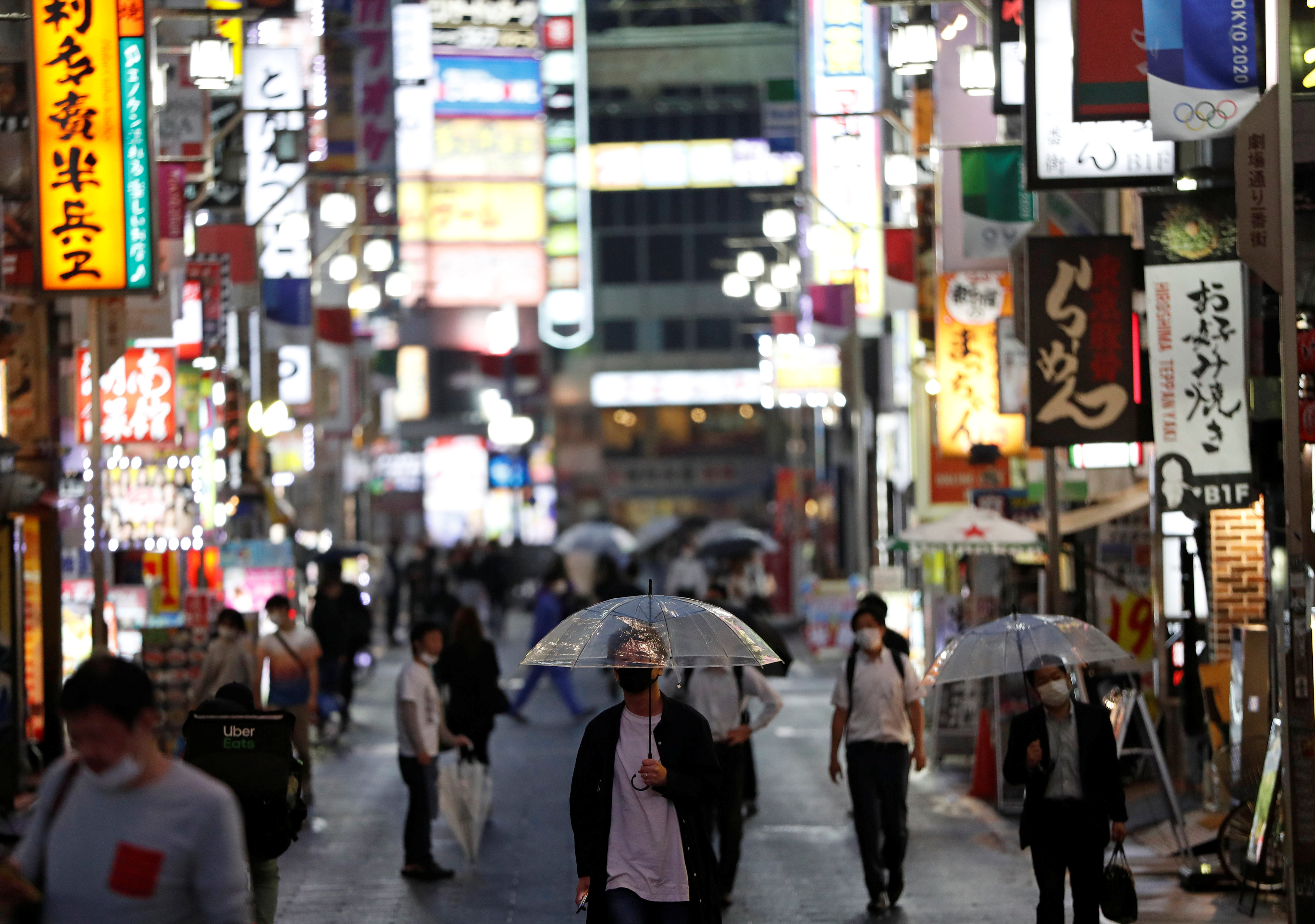 ▲▼日本東京，人人都戴口罩。（圖／路透）