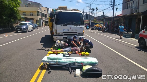 ▲車禍現場         。（圖／記者翁伊森攝）