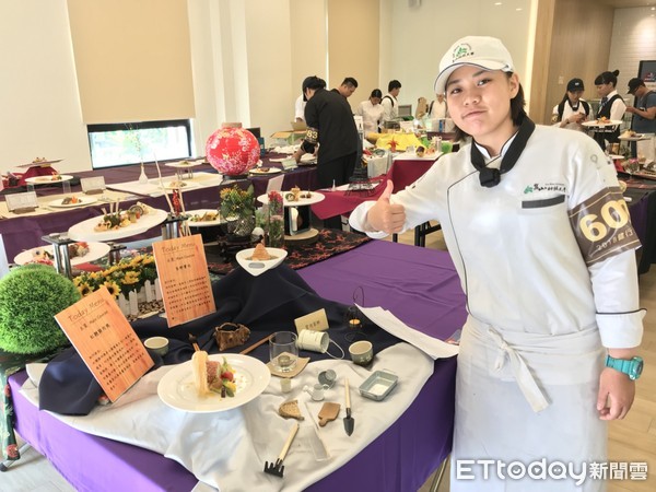 ▲崑山科技大學餐飲管理及廚藝系應屆畢業生王詩吟，累積印尼、馬來西亞、泰國、峇里島等廚藝競賽佳績，表現亮眼。（圖／記者林悅翻攝，下同）