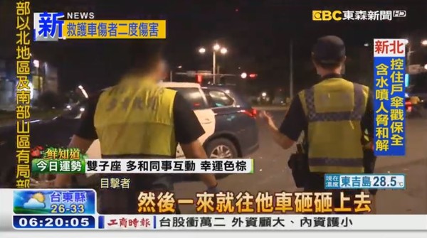 路口未禮讓攔腰撞救護車，19歲騎士全身多處骨折。（圖／翻攝自東森新聞）