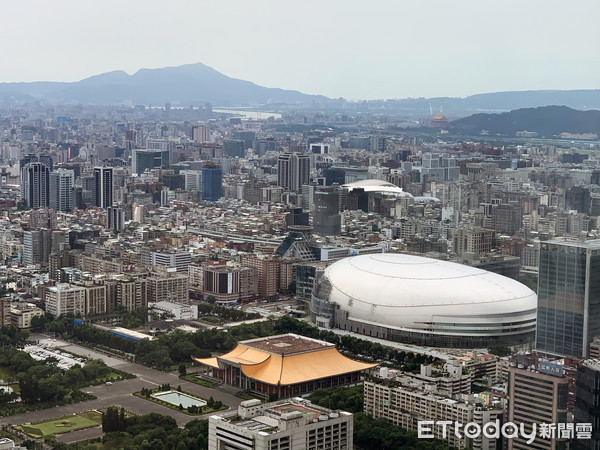 ▲▼大巨蛋、國父紀念館、台北市政府鳥瞰圖。（圖／ETtoday攝）