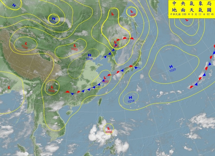 天氣圖。（圖／氣象局）