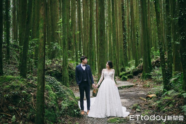 ▲▼阿里山神木下婚禮。（圖／觀光局提供）