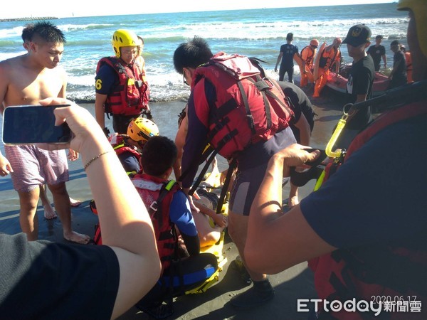 ▲台南漁光島17日下午傳出有高中生溺水。（圖／記者林悅翻攝）