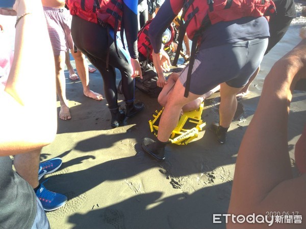 ▲台南漁光島17日下午傳出有高中生溺水。（圖／記者林悅翻攝）