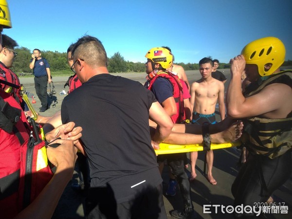 ▲台南漁光島17日下午傳出有高中生溺水。（圖／記者林悅翻攝）