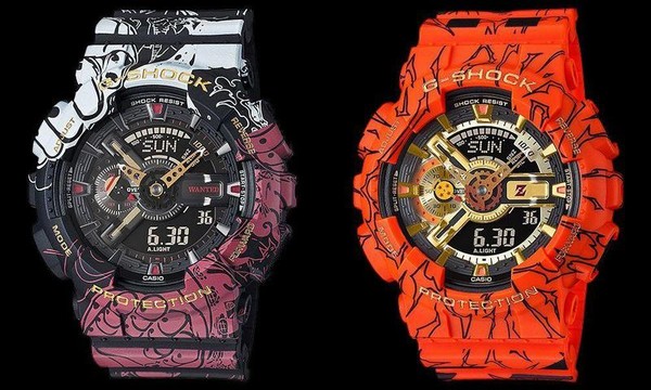 G-SHOCK推動漫聯名錶款，合作對象為《航海王》與《七龍珠Z》。（翻攝自G-SHOCK日本官網）