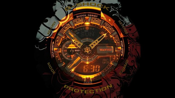 G-SHOCK與《航海王》聯名錶款。（翻攝自G-SHOCK日本官網）