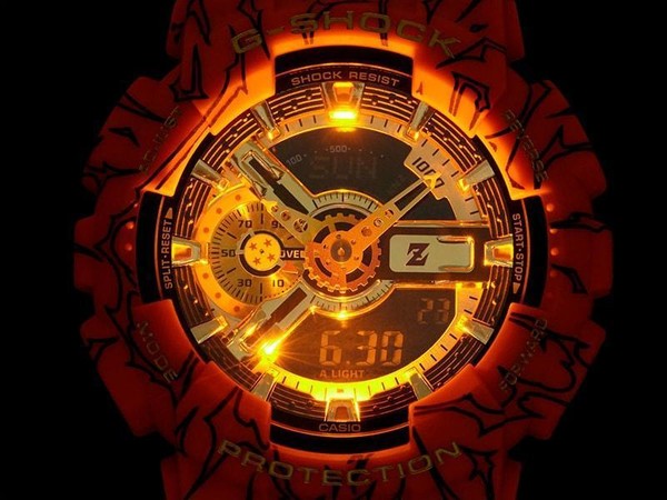 G-SHOCK與《七龍珠Z》聯名錶款。（翻攝自G-SHOCK日本官網）