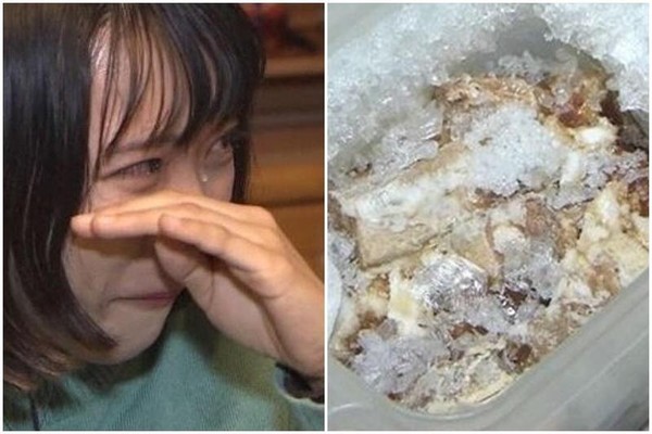 25歲的寶谷瑞希，因為思念也捨不得吃掉，因此把媽媽生前做的最後一道菜，冰在冷凍庫長達5年。（翻攝自日網）