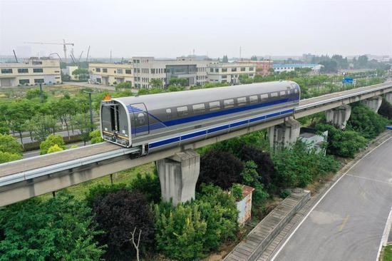 ▲▼大陸時速600公里高速磁浮列車在上海完成試車。（圖／取自中車四方股份有限公司）