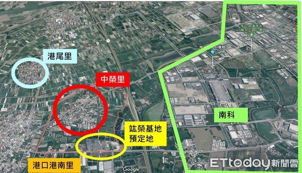 ▲竑榮實業股份有限公司擴大設置水泥產業園區案，由於距幼兒園、住宅區僅有180公尺，恐導致嚴重環境污染，危害居民健康及交通，居民向黃偉哲市長陳情。（圖／記者林悅翻攝，下同）