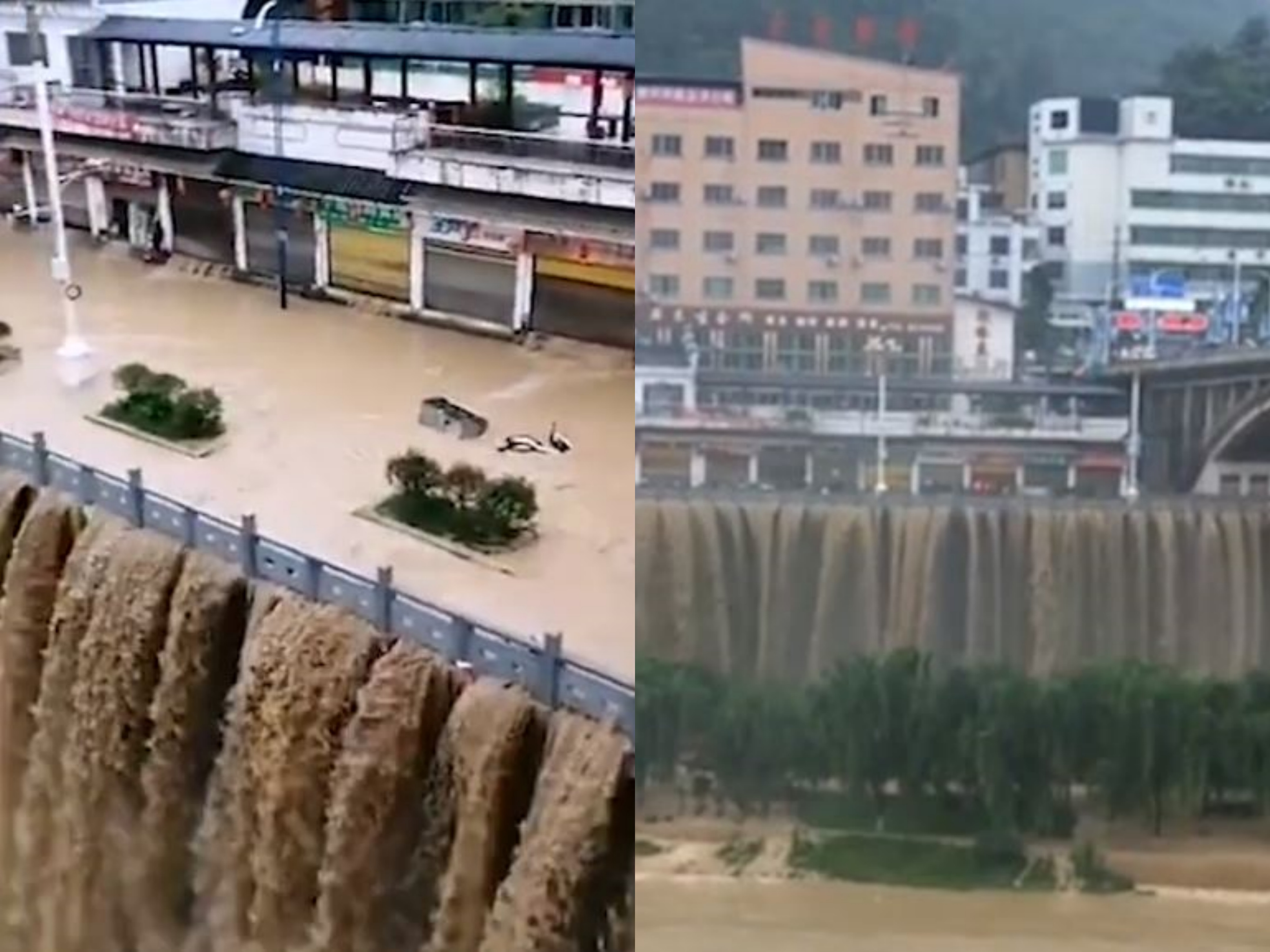 ▲▼  長江中下游暴雨。（圖／上游新聞、七環視頻）