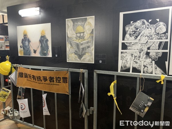 ▲▼臺灣漫畫基地舉辦「反抗的畫筆——香港反送中運動週年圖像展」，邀請香港、臺、韓國與澳洲共66位創作者。（圖／記者林育綾攝）